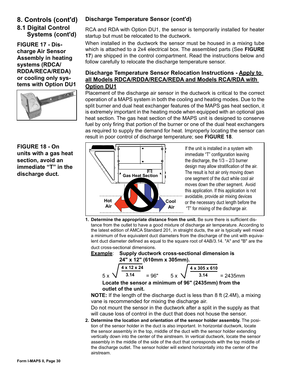 Controls (cont'd), 1 digital control systems (cont'd) | Reznor MAPS II Unit Installation Manual User Manual | Page 30 / 64