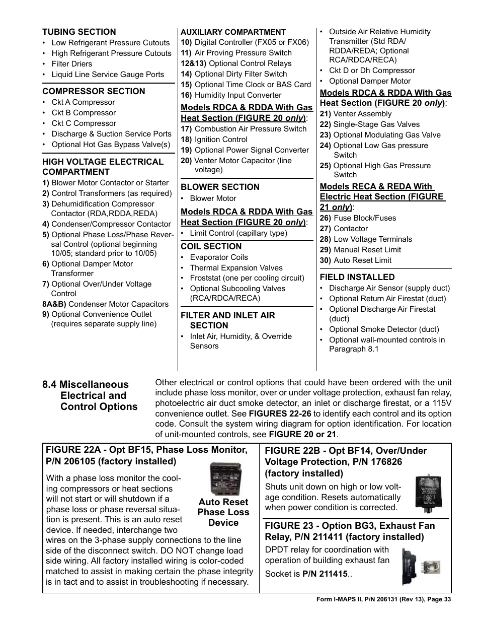 4 miscellaneous electrical and control options, 4 miscellaneous electrical / control options | Reznor MAPS II Unit Installation Manual User Manual | Page 33 / 64