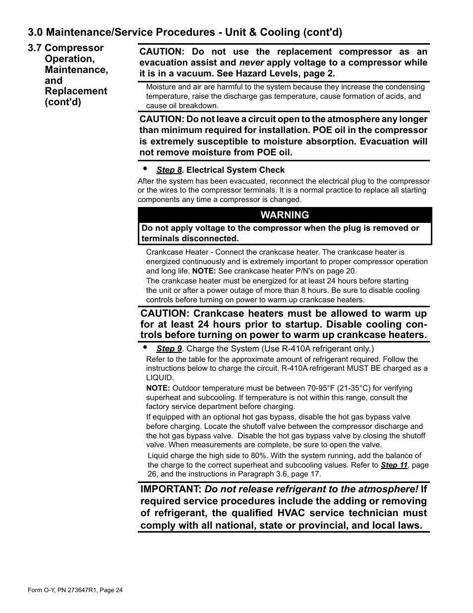 Reznor YDSA Operation Manual User Manual | Page 24 / 48