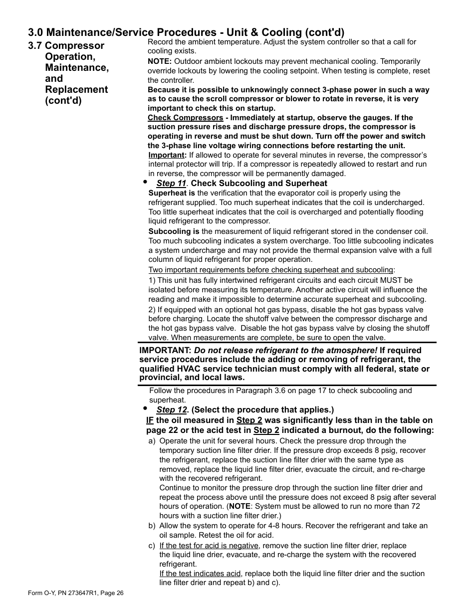 Reznor YDSA Operation Manual User Manual | Page 26 / 48