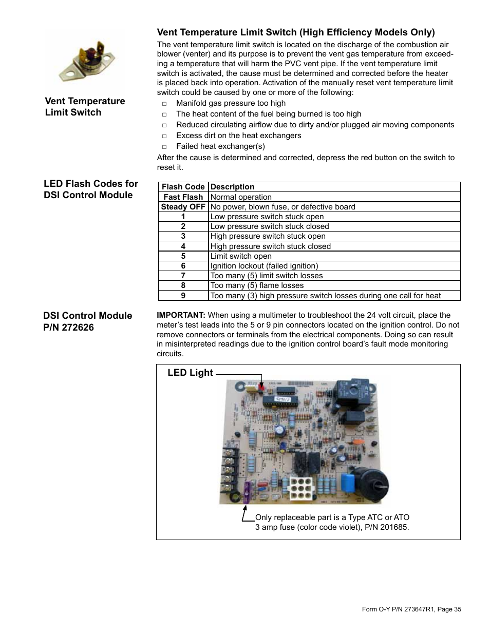 Reznor YDSA Operation Manual User Manual | Page 35 / 48