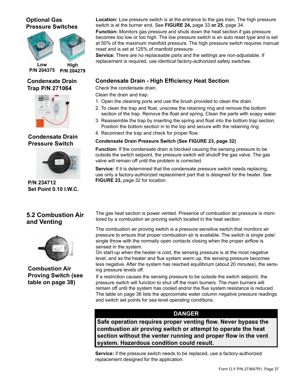 2 combustion air and venting | Reznor YDSA Operation Manual User Manual | Page 37 / 48