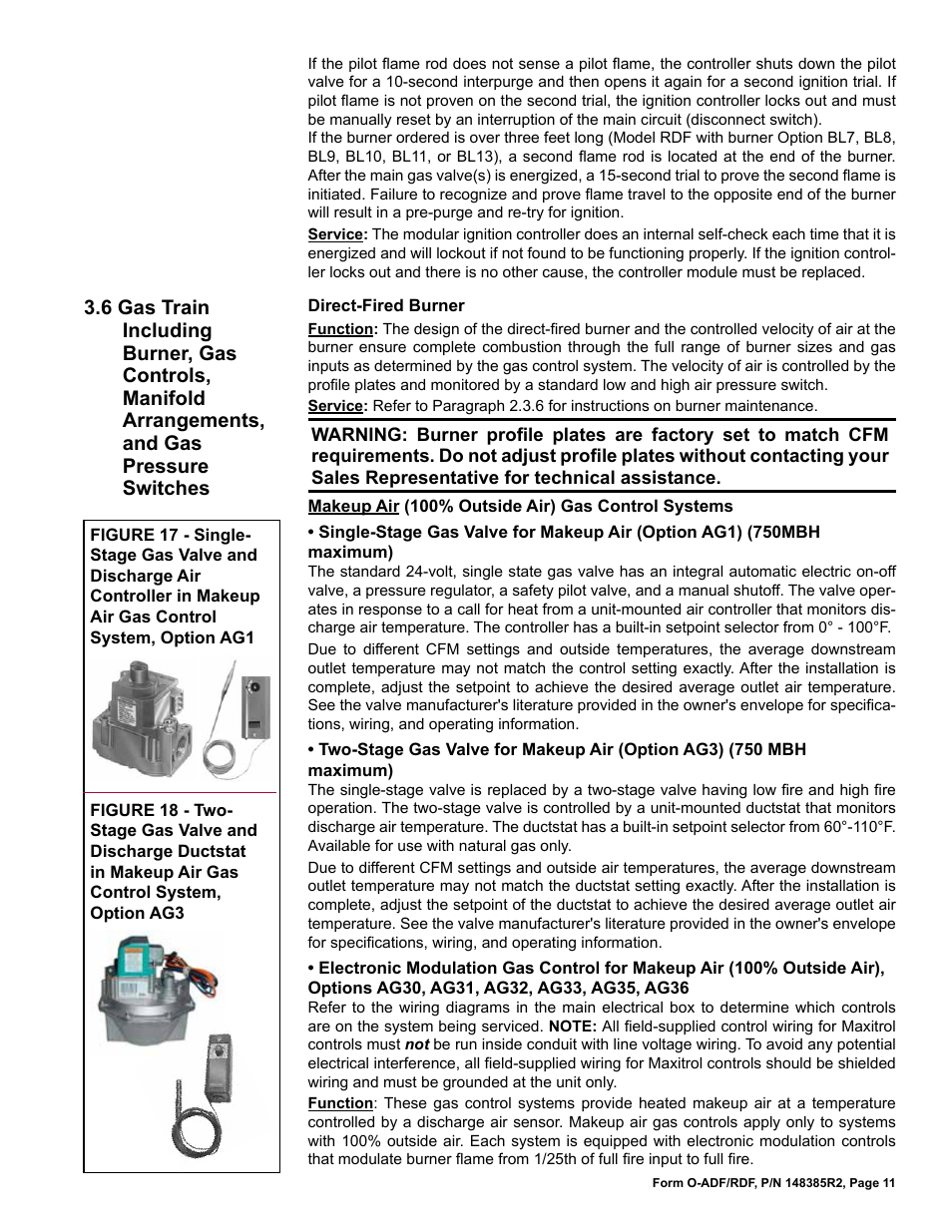 Reznor ADFH Operation Manual User Manual | Page 11 / 20