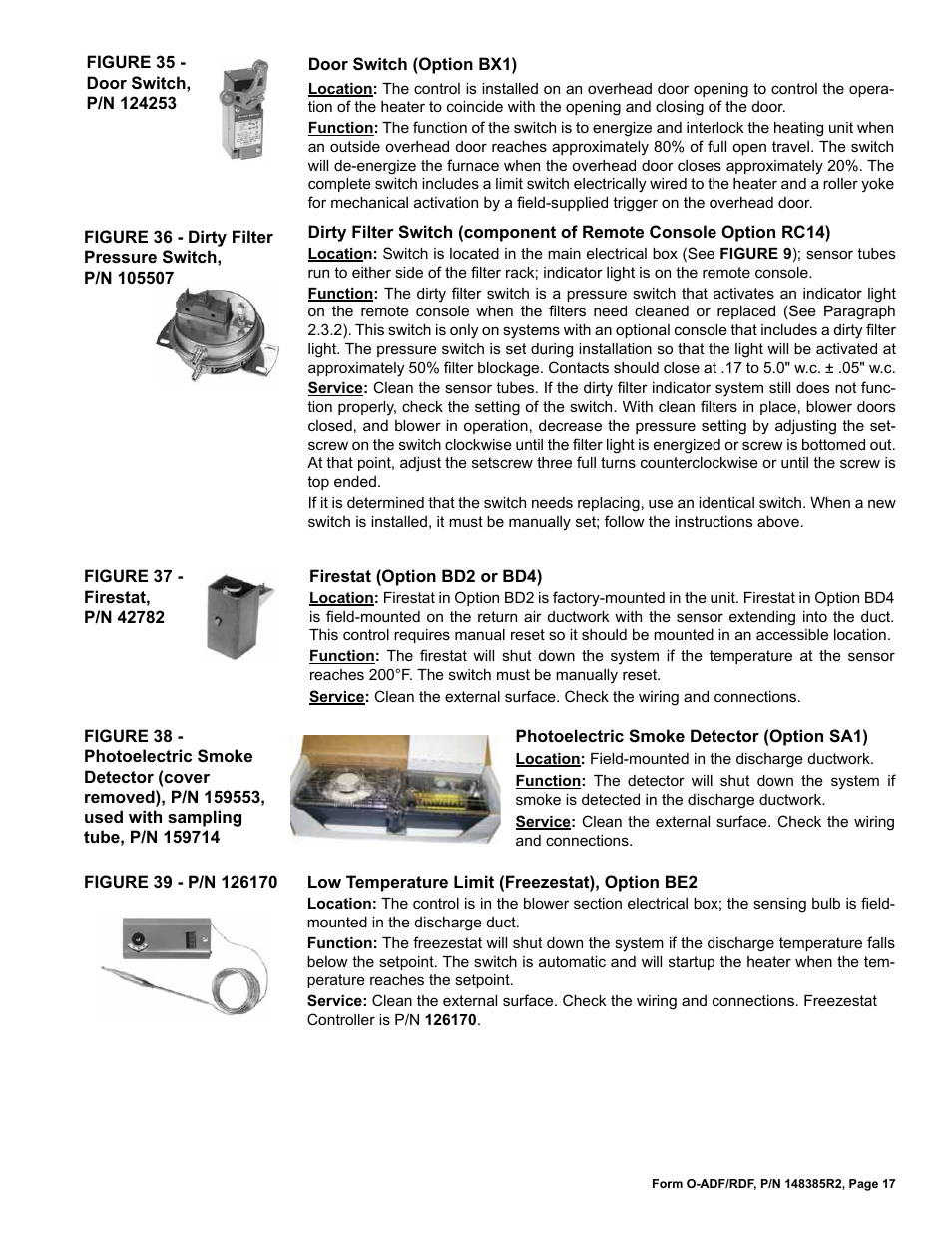 Reznor ADFH Operation Manual User Manual | Page 17 / 20