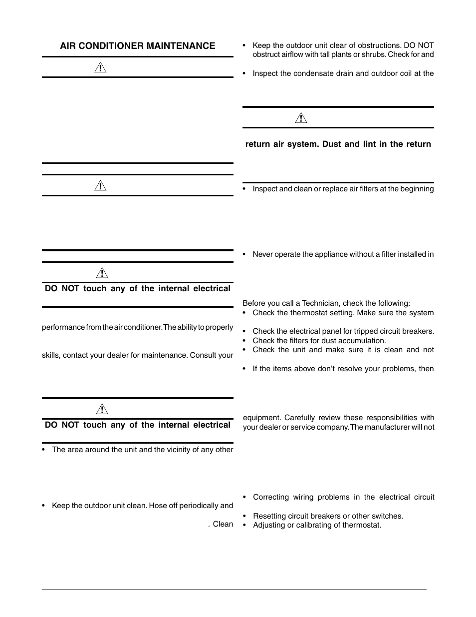 Warning, Caution | Reznor JS4BD Users Manual User Manual | Page 3 / 4