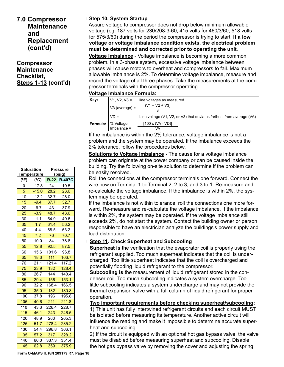 0 compressor maintenance and replacement (cont'd) | Reznor MAPSII Series REDA Users Manual User Manual | Page 18 / 28