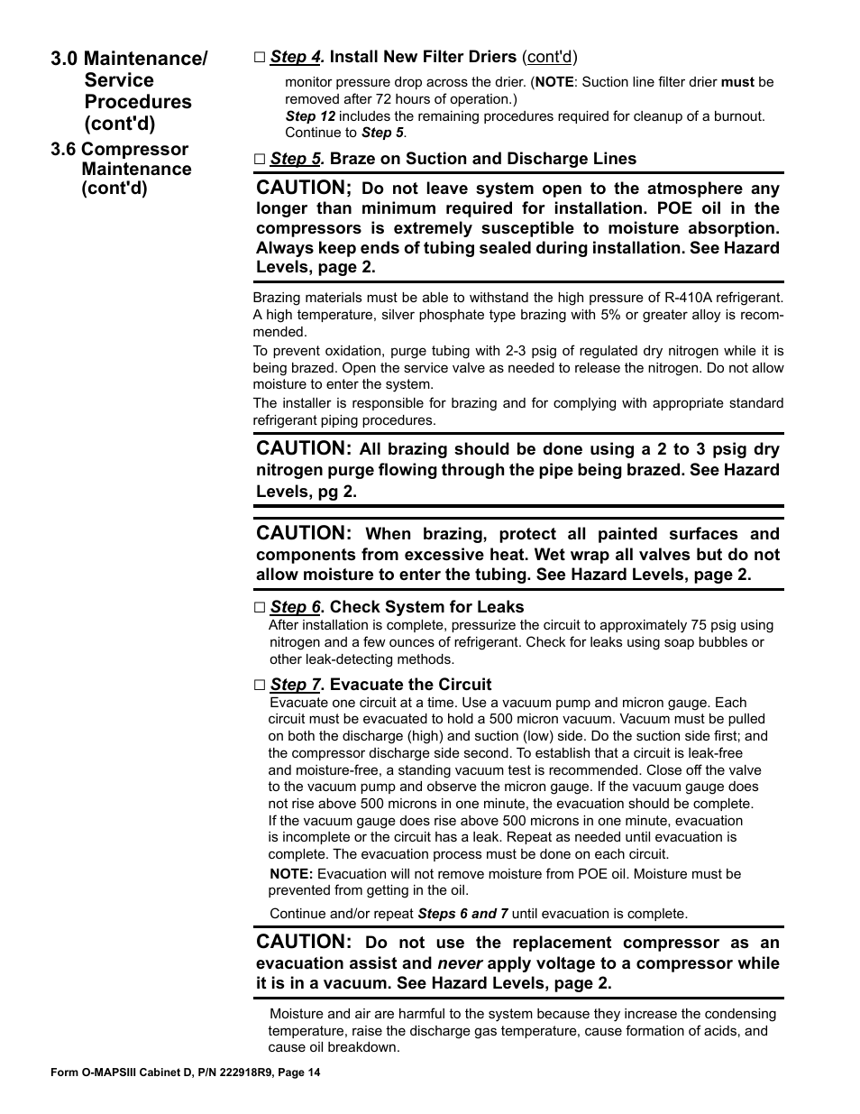 Reznor MAPS III, Cabinet D RECB Users Manual User Manual | Page 14 / 44