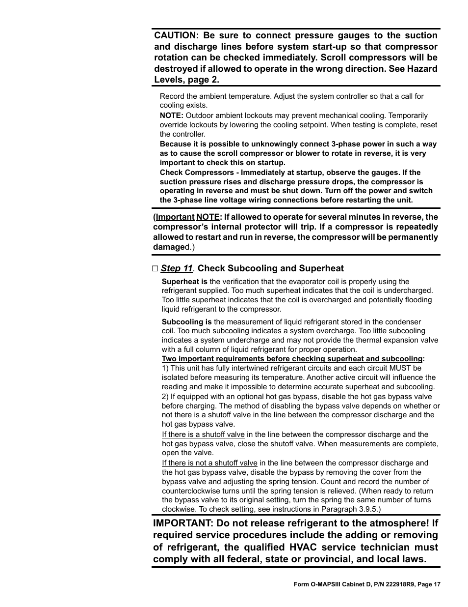 Reznor MAPS III, Cabinet D RECB Users Manual User Manual | Page 17 / 44
