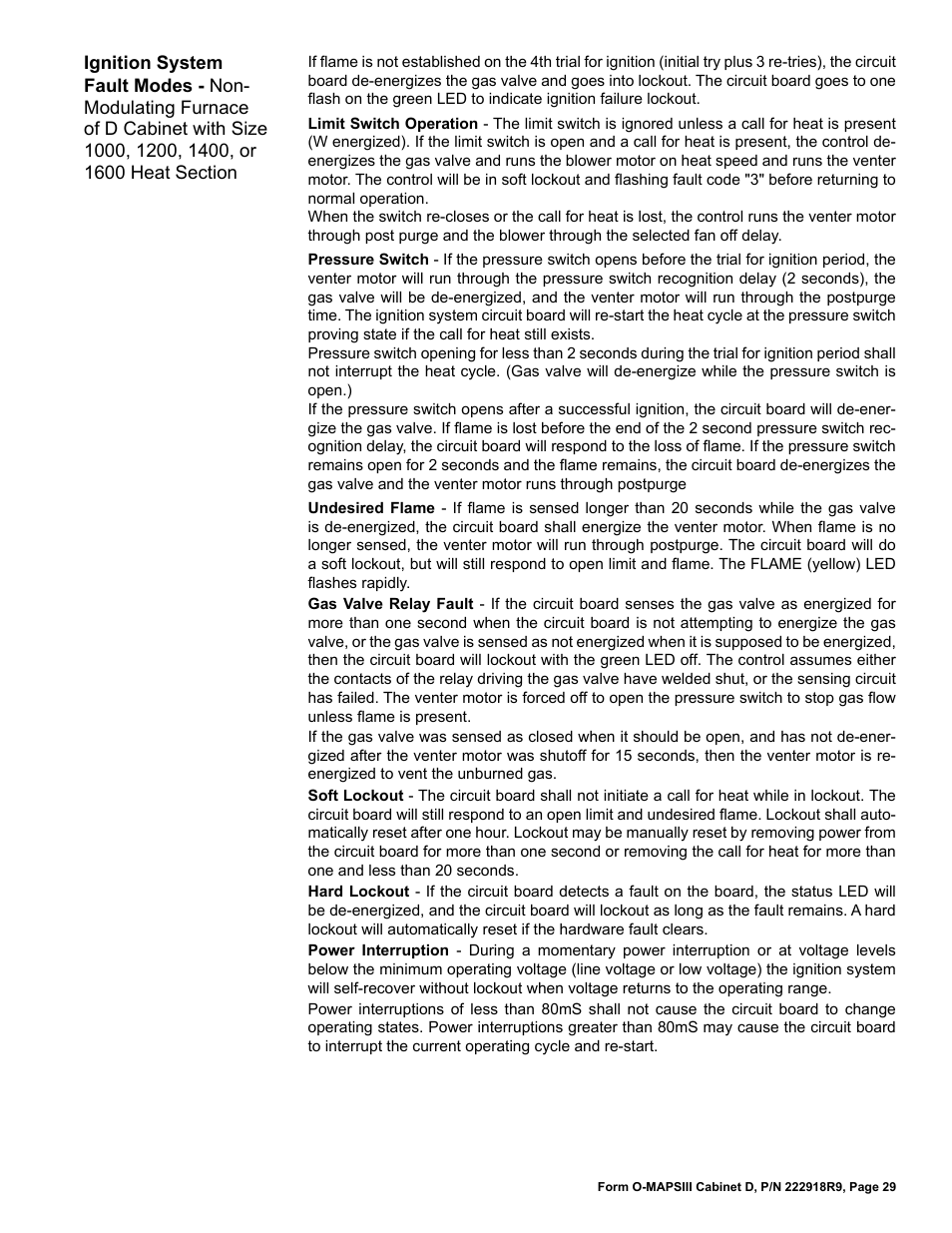 Reznor MAPS III, Cabinet D RECB Users Manual User Manual | Page 29 / 44