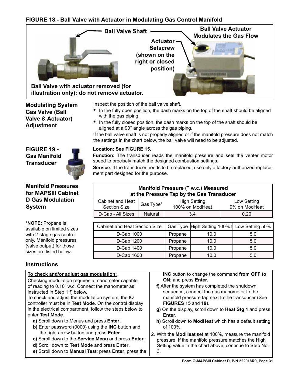 Reznor MAPS III, Cabinet D RECB Users Manual User Manual | Page 31 / 44
