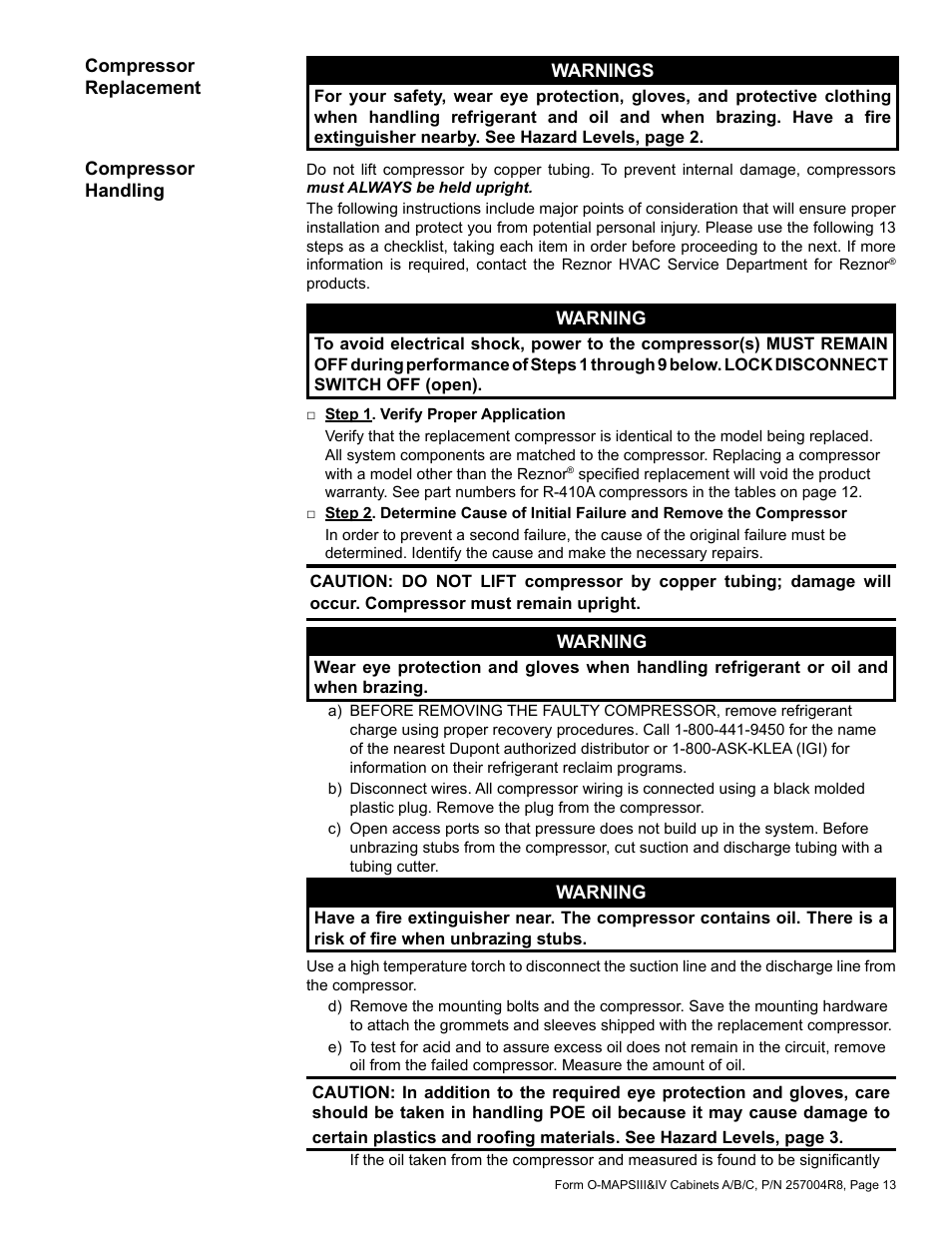 Reznor MAPS - A,B,C Users Manual User Manual | Page 13 / 40