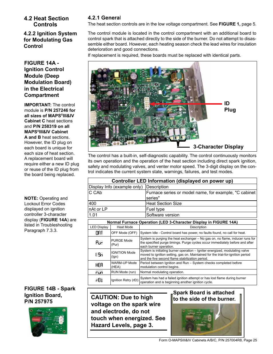 2 heat section controls | Reznor MAPS - A,B,C Users Manual User Manual | Page 25 / 40