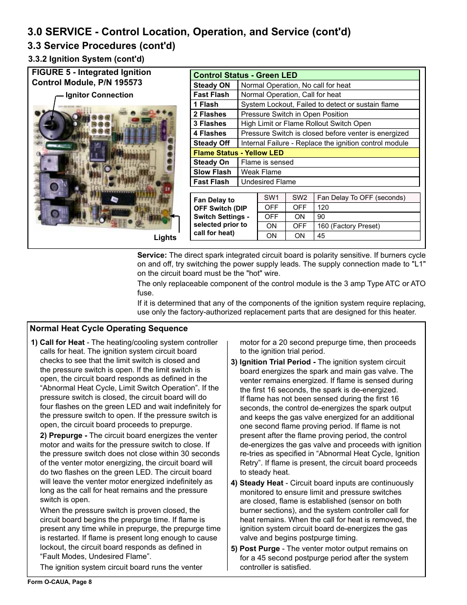 3 service procedures (cont'd) | Reznor CAUA Users Manual User Manual | Page 8 / 16