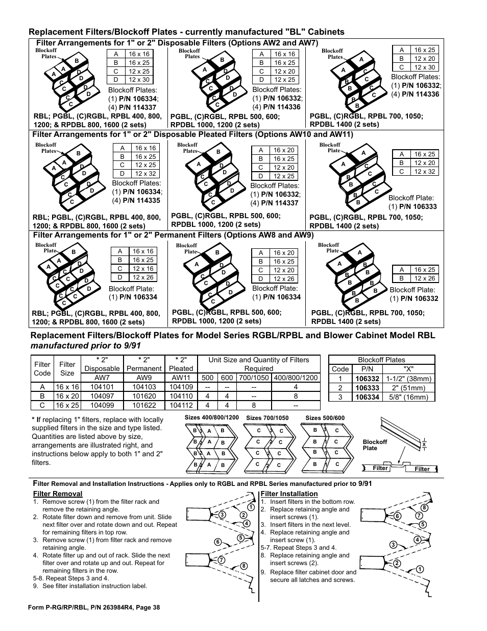 Reznor HRPD Parts Manuals User Manual | Page 38 / 44