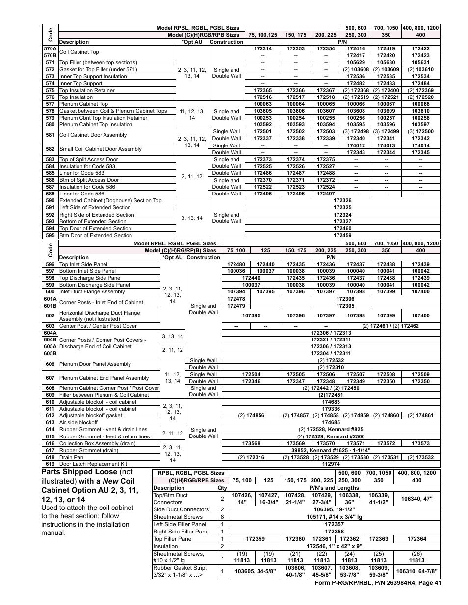 Reznor HRPD Parts Manuals User Manual | Page 41 / 44