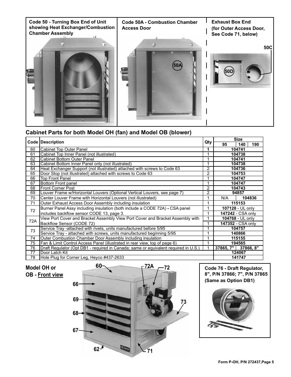 Reznor OH Parts Manuals User Manual | Page 5 / 8