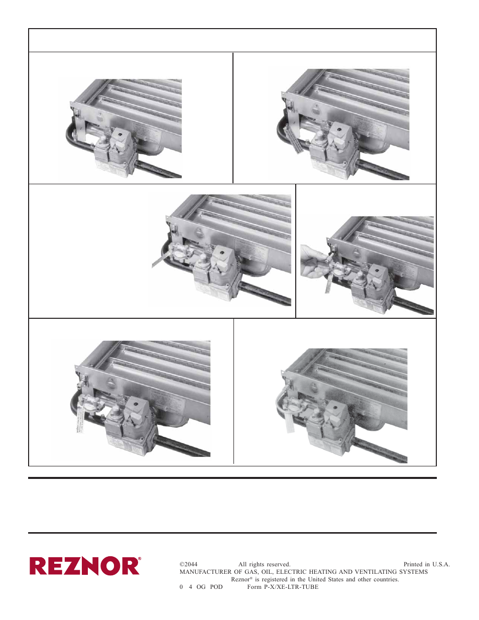 Reznor Carryover Lighter Tube Parts Manuals User Manual | Page 4 / 4