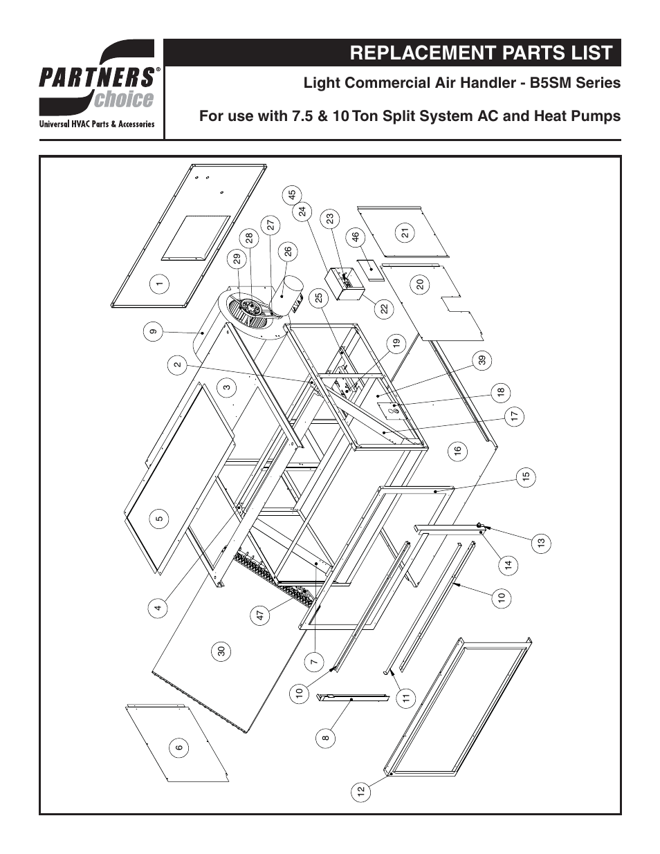 Reznor B5SM Parts Manuals User Manual | 4 pages