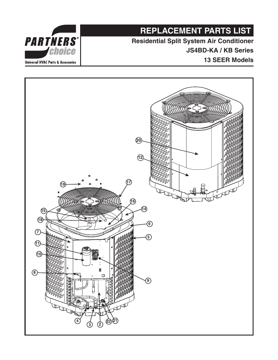 Reznor JS4BD - 1ph Parts Manuals User Manual | 2 pages