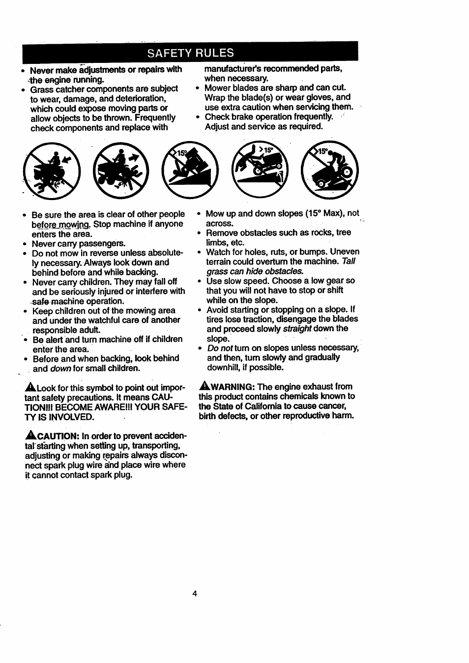 Safety rules | Craftsman 917.270711 User Manual | Page 4 / 64