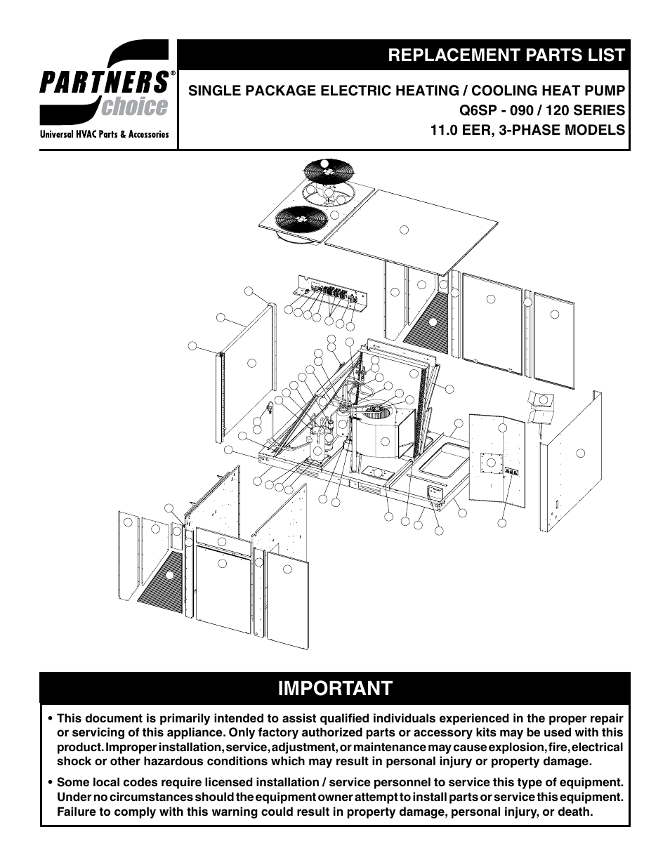 Reznor Q6SP Parts Manuals User Manual | 4 pages