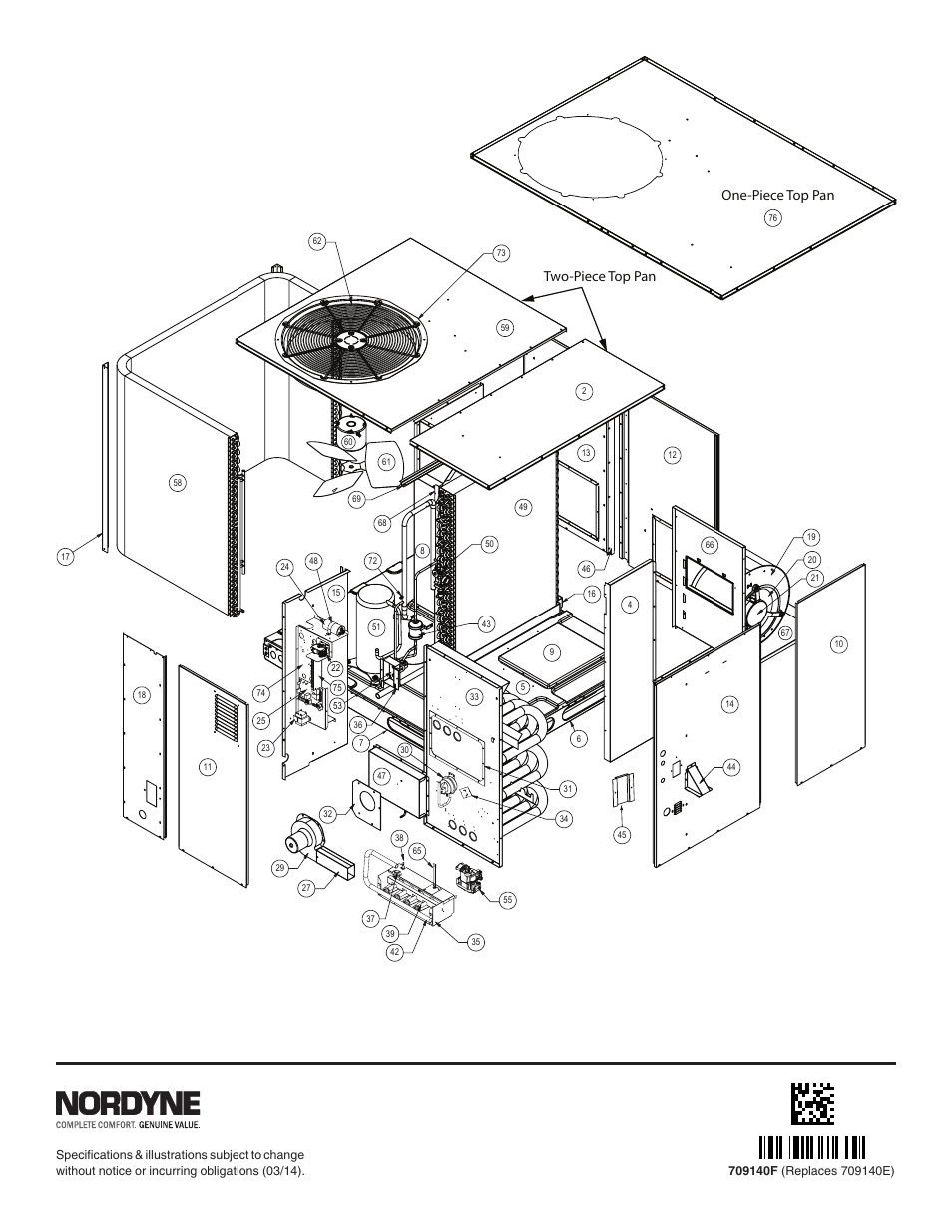 One-piece top pan two-piece top pan | Reznor R6GF Parts Manuals User Manual | Page 4 / 4