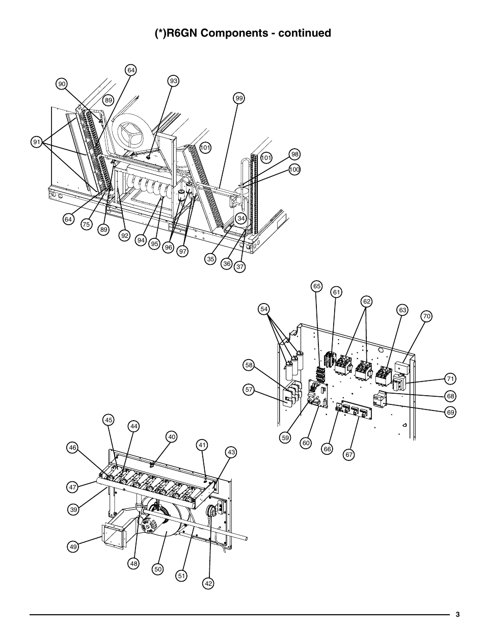 R6gn components - continued | Reznor R6GN Parts Manuals User Manual | Page 3 / 8