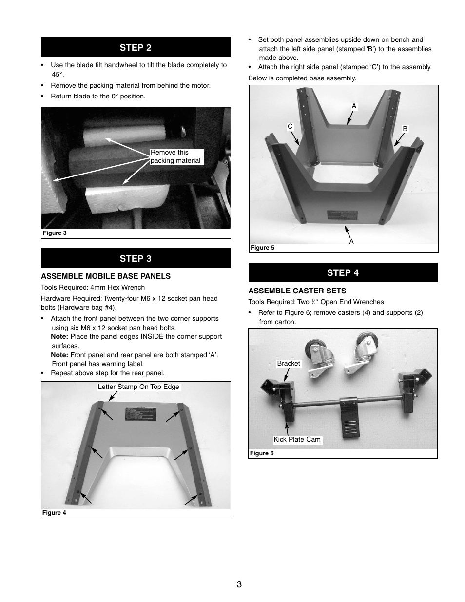 3step 2, Step 3, Step 4 | Craftsman 351.21833 User Manual | Page 3 / 12