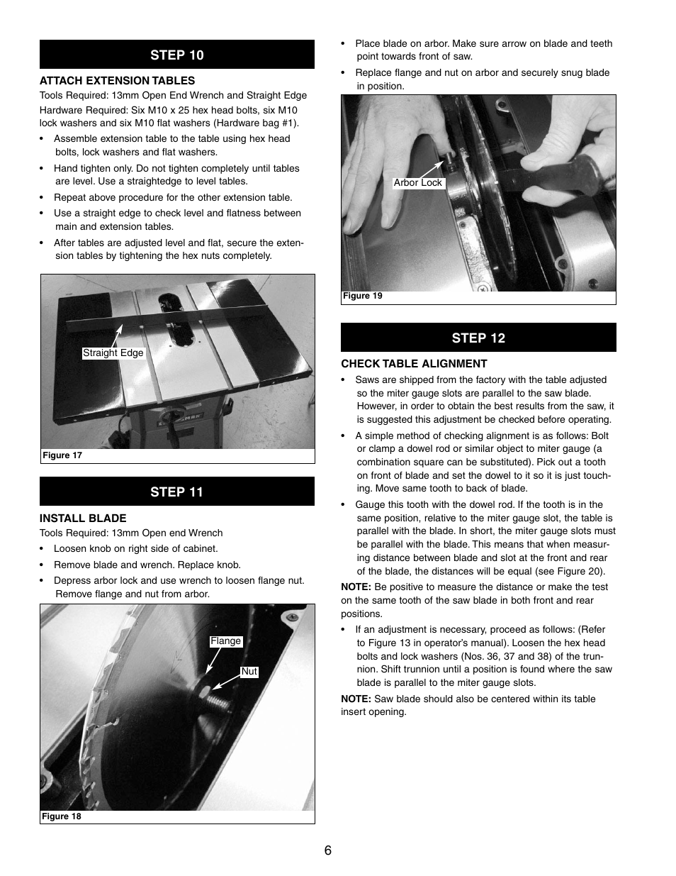 Step 10, Step 11, Step 12 | Craftsman 351.21833 User Manual | Page 6 / 12
