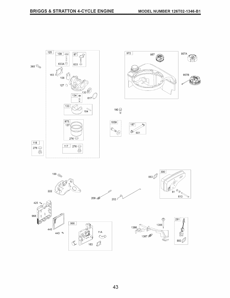 Briggs & stratton 4-cycle engine, Ft v ' i | Craftsman 917.376394 User Manual | Page 43 / 48