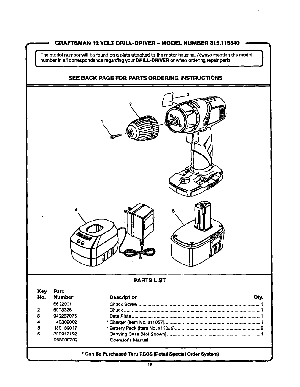 Craftsman 315.115340 User Manual | Page 18 / 20