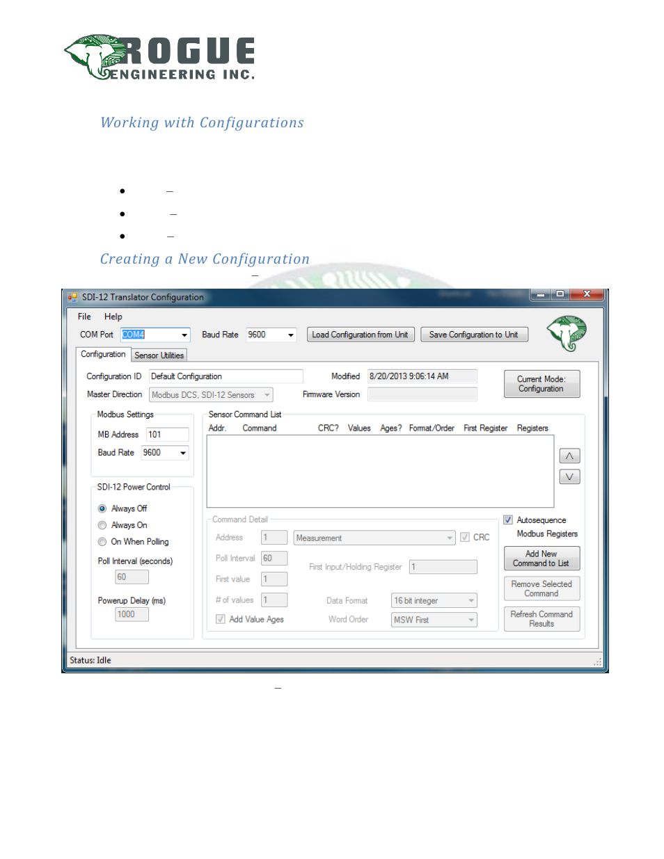 Configuration | Rogue Engineering 1950-250 User Manual | Page 4 / 12