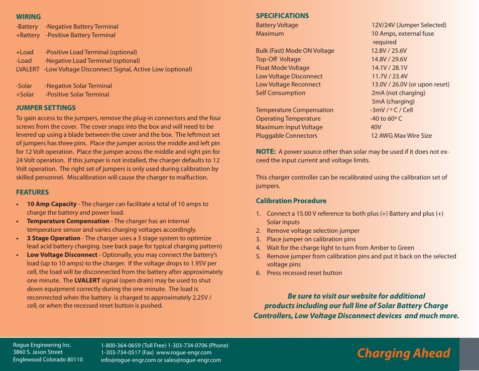 Charging ahead | Rogue Engineering Rhino-10 User Manual | Page 2 / 2