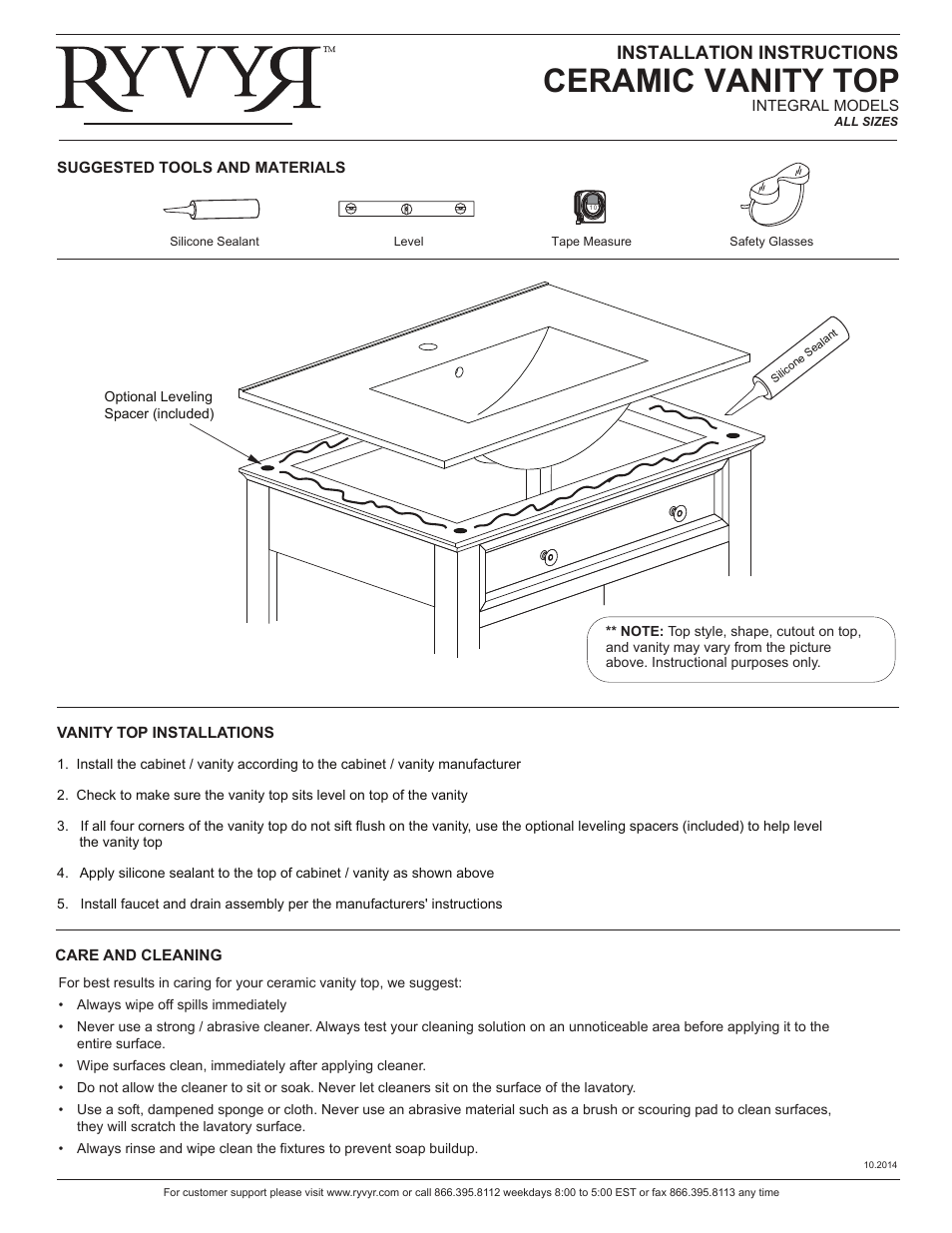 Ryvyr CST81MWT User Manual | 1 page