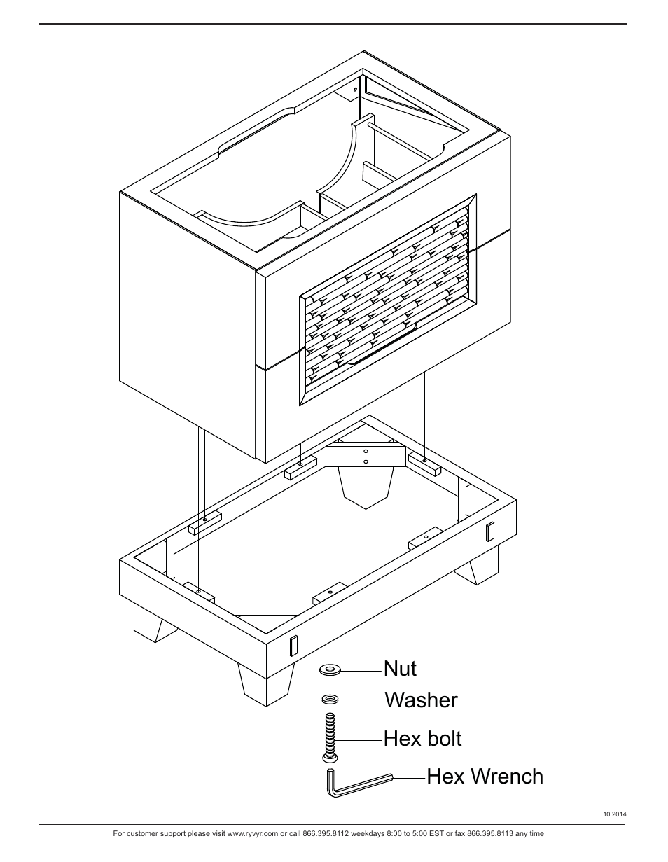 Hex wrench hex bolt washer nut | Ryvyr L-BAMBU-36-10DB User Manual | Page 2 / 2