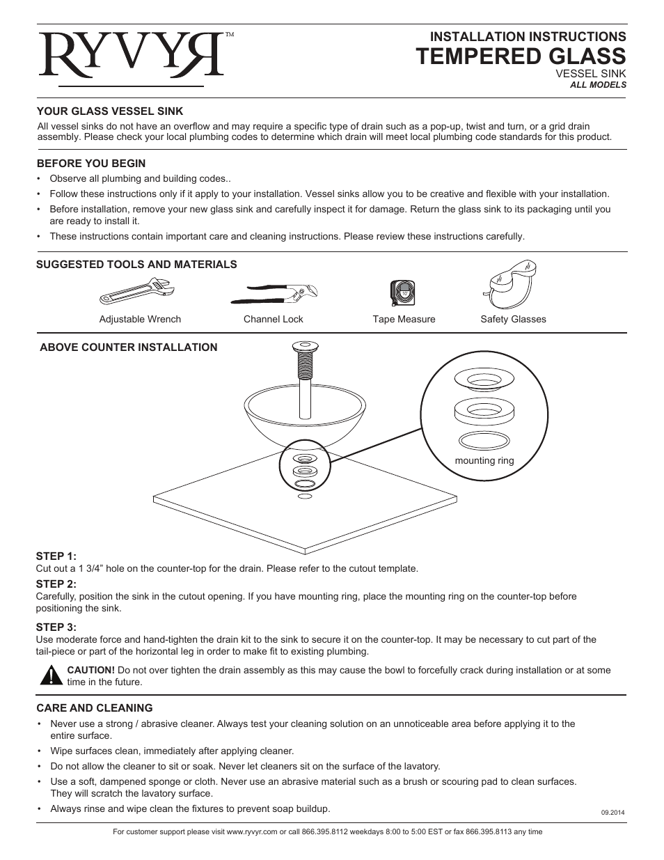 Ryvyr GV101XXX User Manual | 2 pages