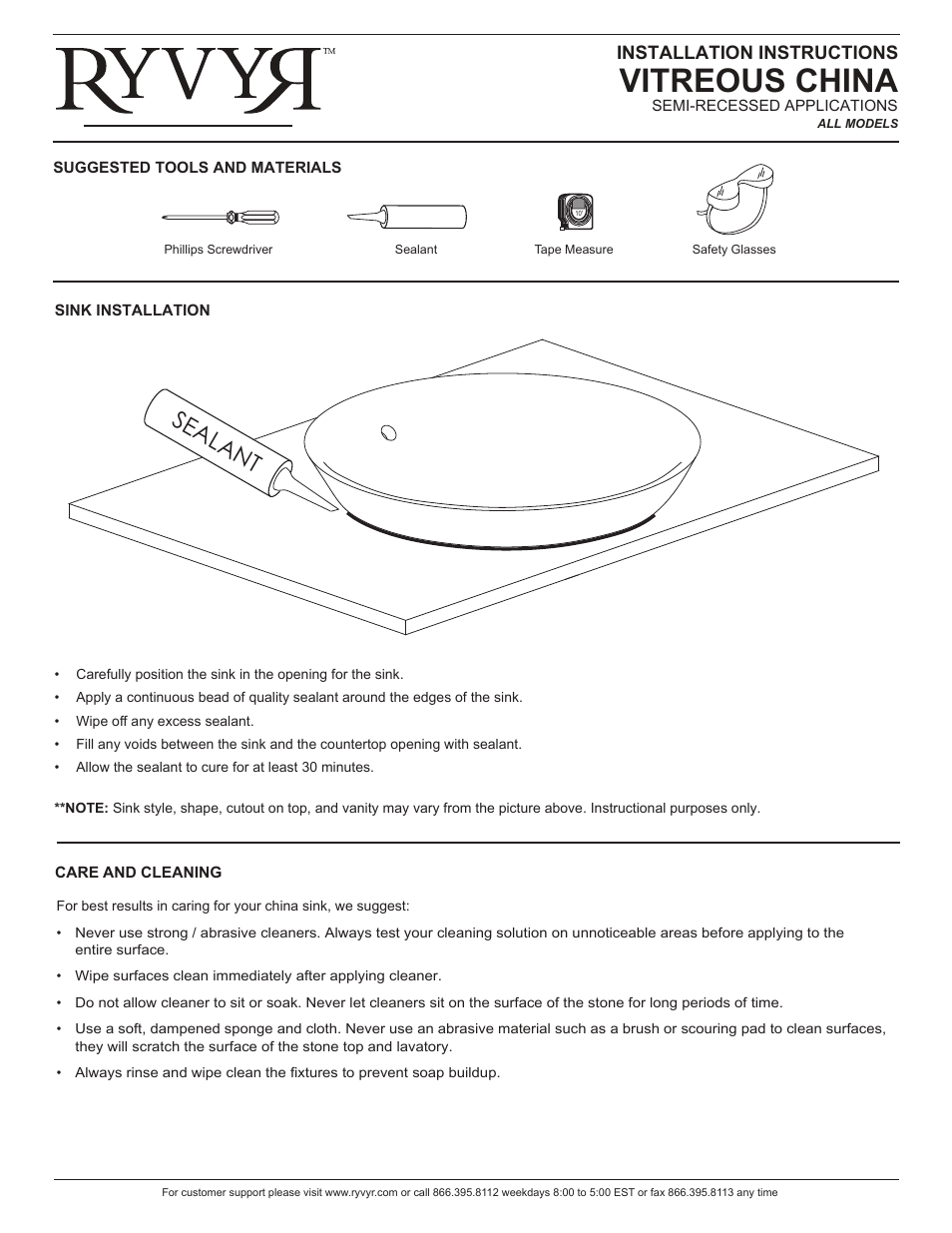 Ryvyr CSR213RC-3 User Manual | 2 pages