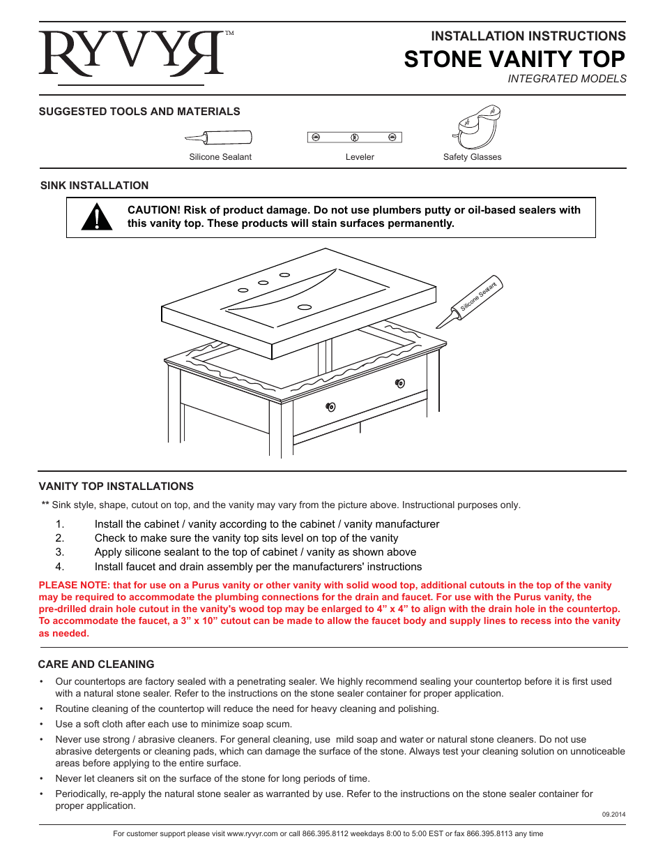 Ryvyr SVT480XX User Manual | 1 page