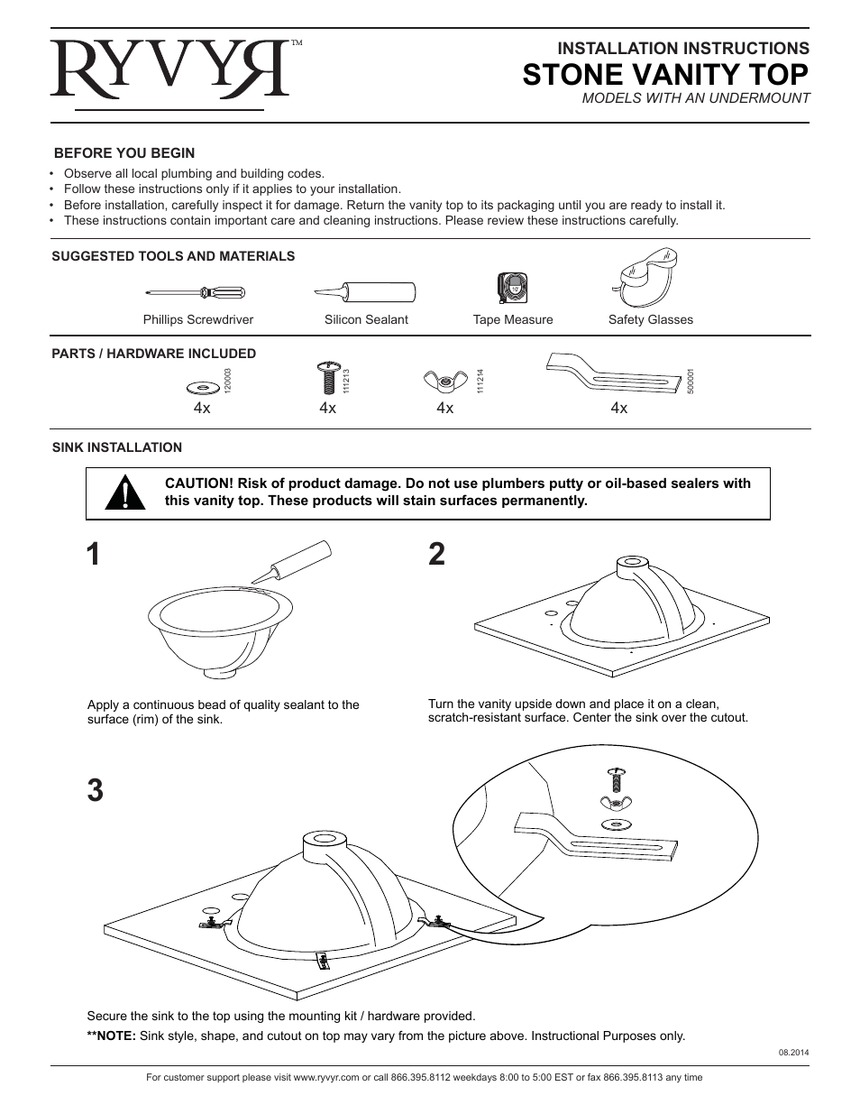 Ryvyr S-WARWICK-60DE User Manual | 2 pages