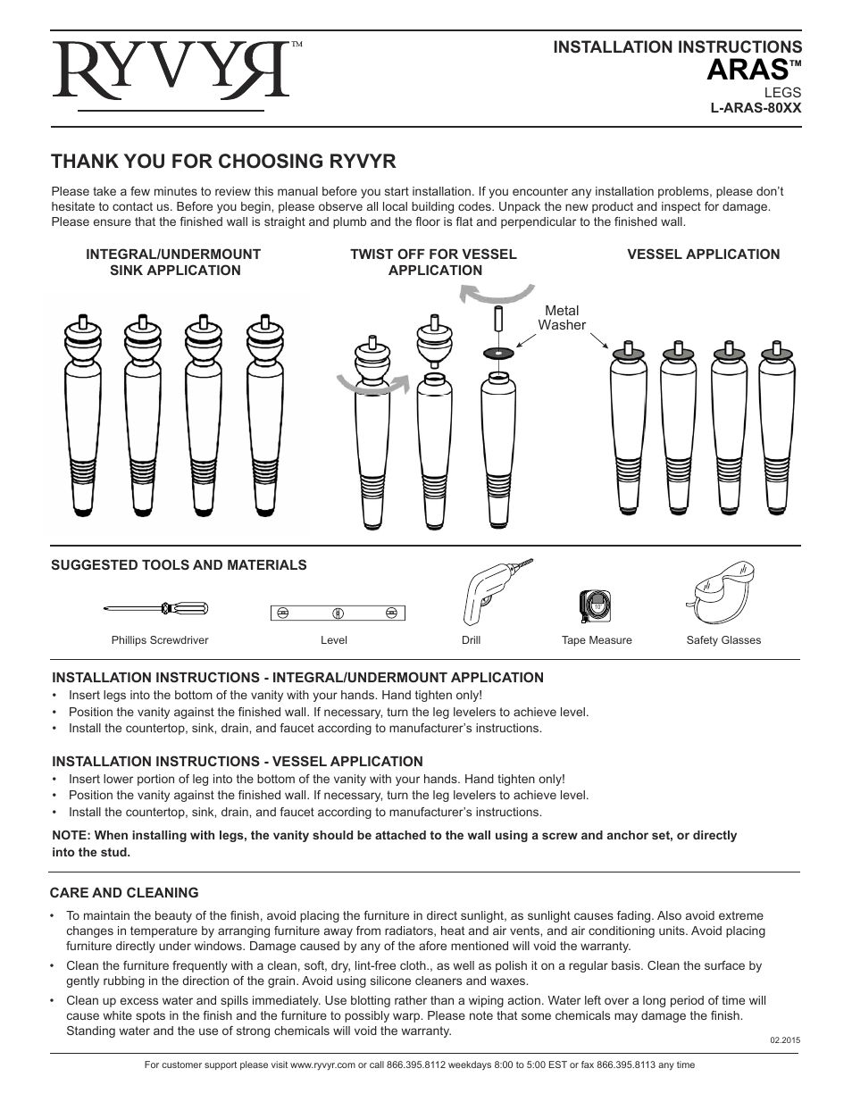 Ryvyr L-ARAS-38MBK User Manual | 2 pages