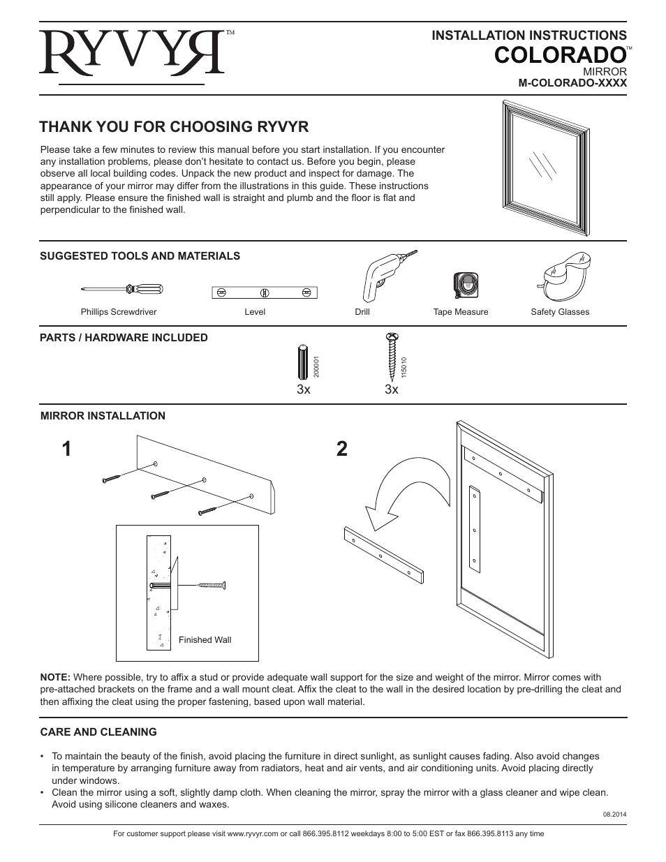 Ryvyr M-COLORADO-30MP User Manual | 1 page