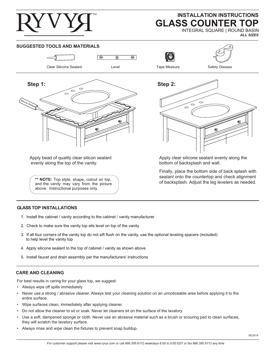 Ryvyr GST370WT User Manual | 1 page