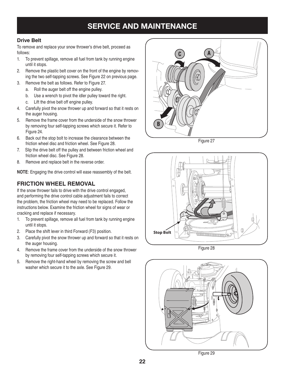 Service and maintenance | Craftsman 247.8897 User Manual | Page 22 / 68