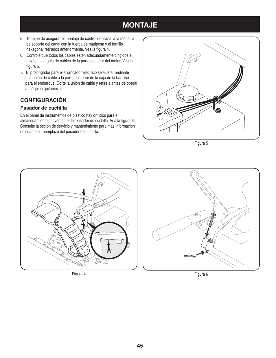 Montaje | Craftsman 247.8897 User Manual | Page 45 / 68