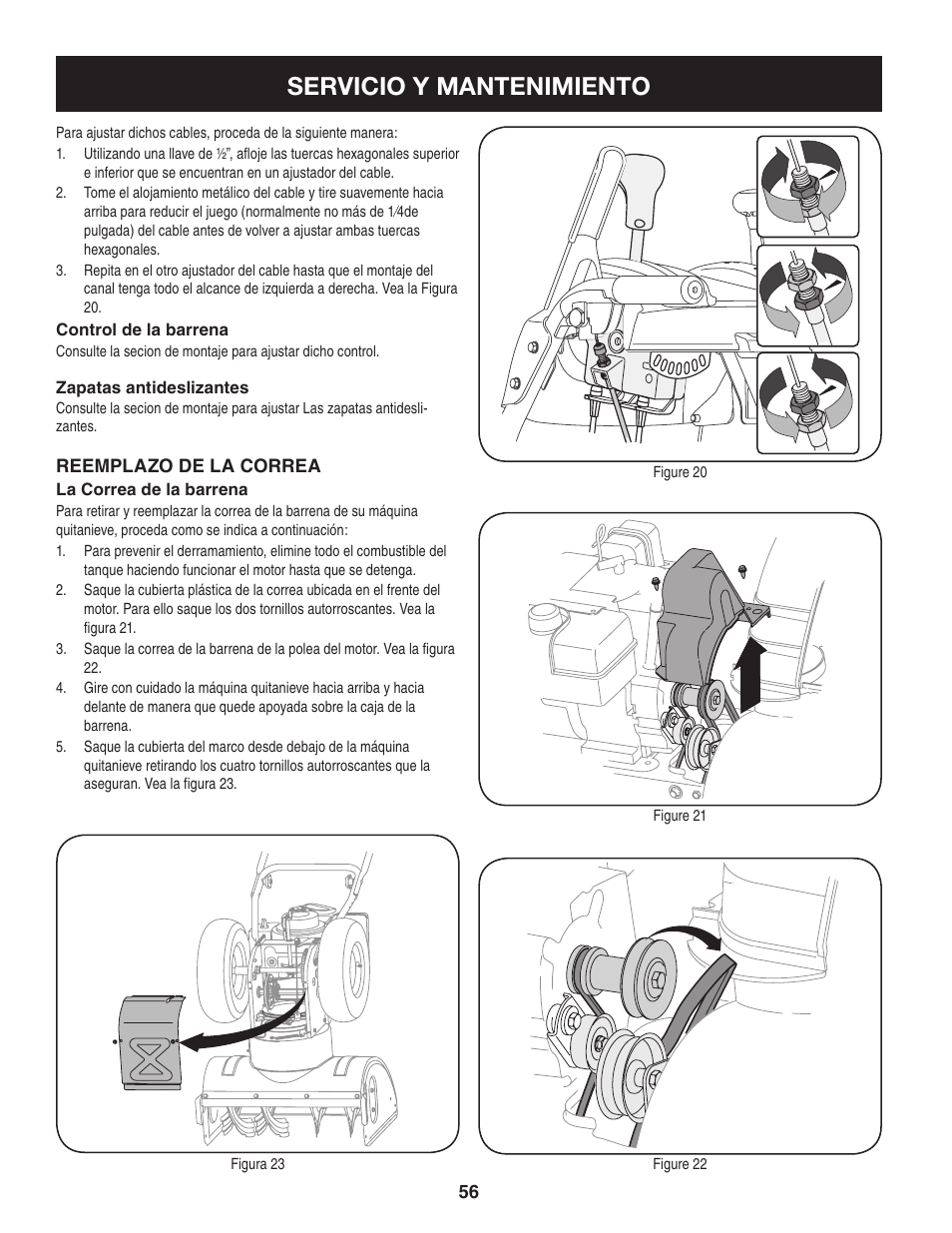 Servicio y mantenimiento | Craftsman 247.8897 User Manual | Page 56 / 68