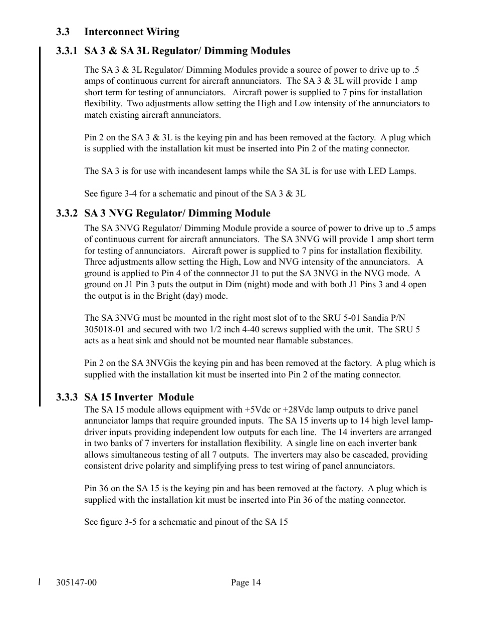 Sandia Aerospace SA 3NVG User Manual | Page 15 / 29