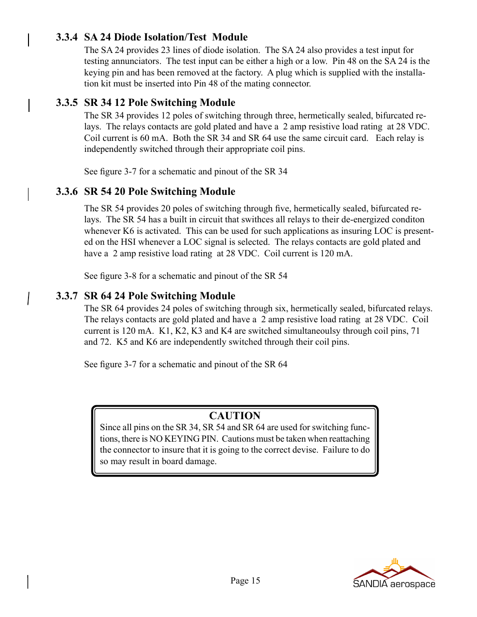 Sandia Aerospace SA 3NVG User Manual | Page 16 / 29