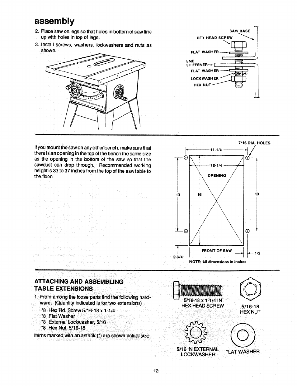 Qllli, Assembly | Craftsman 113.298761 User Manual | Page 12 / 56