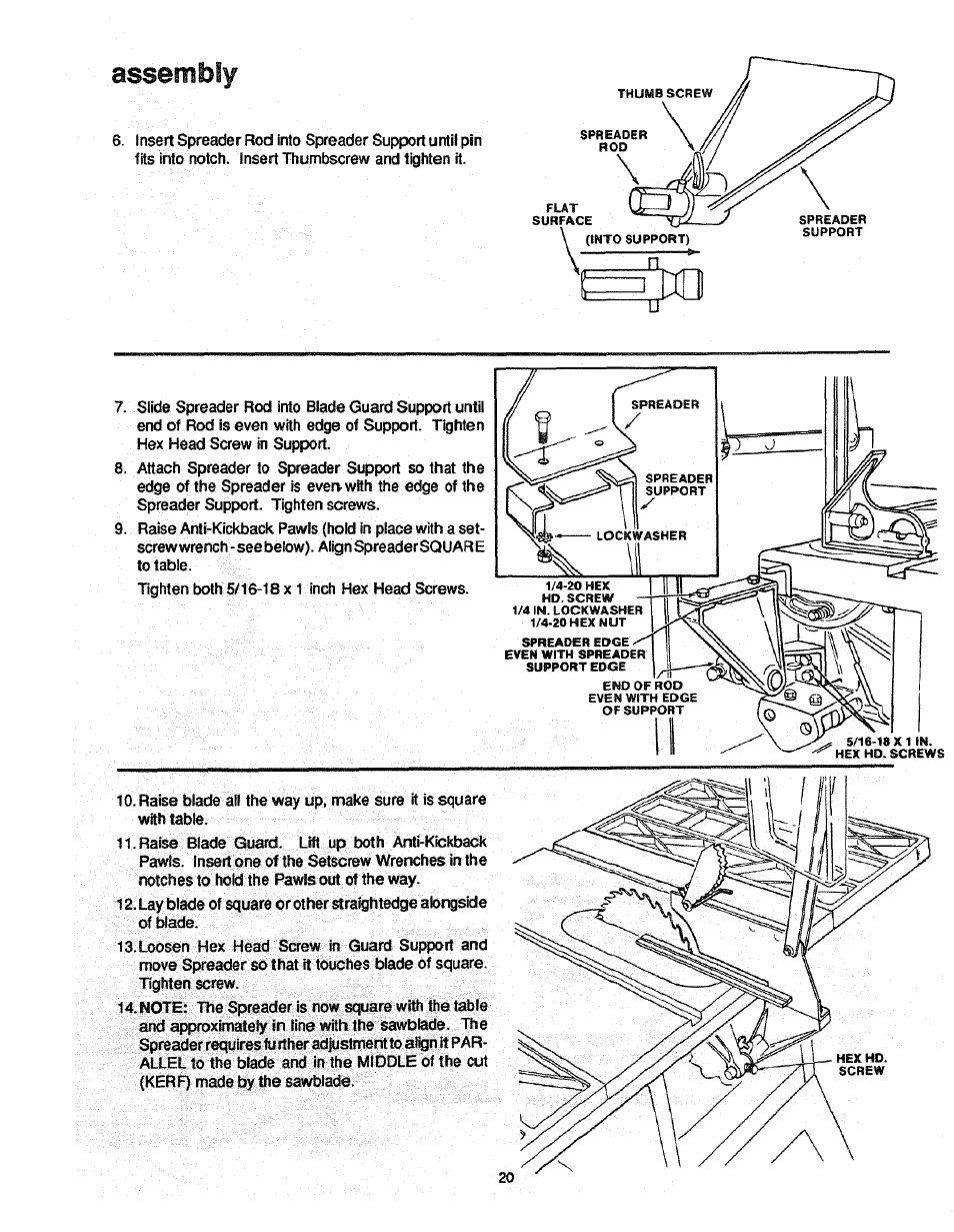 Asseinbly | Craftsman 113.298761 User Manual | Page 20 / 56