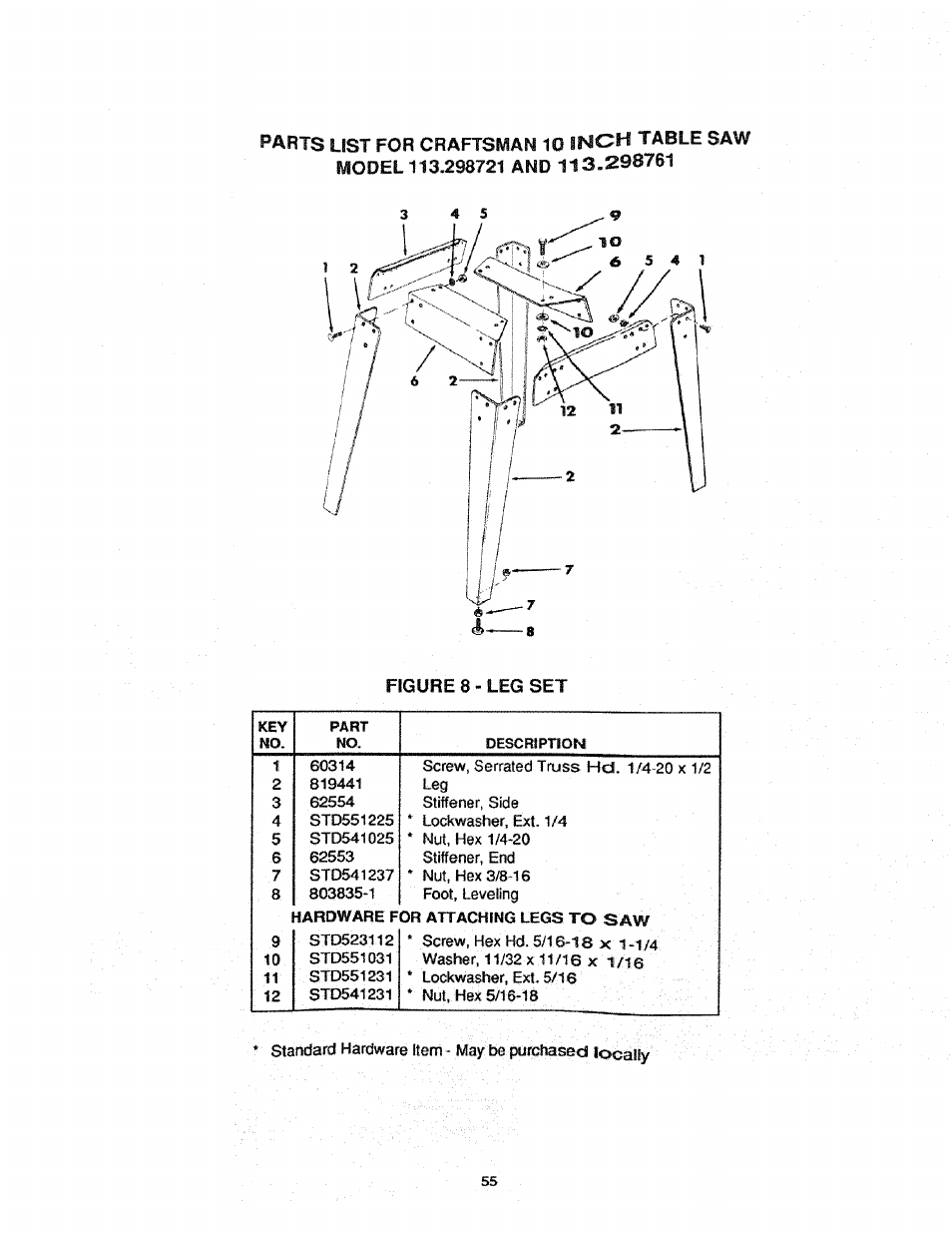 Craftsman 113.298761 User Manual | Page 55 / 56